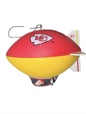 Kansas City Go Chiefs 1997 Hallmark Ornament NFL Collection Blimp Christmas